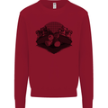 Chess Pieces Player Playing Kids Sweatshirt Jumper Red