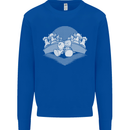 Chess Pieces Player Playing Kids Sweatshirt Jumper Royal Blue