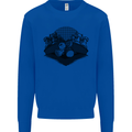 Chess Pieces Player Playing Kids Sweatshirt Jumper Royal Blue