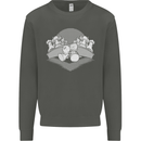 Chess Pieces Player Playing Kids Sweatshirt Jumper Storm Grey