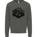 Chess Pieces Player Playing Kids Sweatshirt Jumper Storm Grey