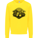 Chess Pieces Player Playing Kids Sweatshirt Jumper Yellow