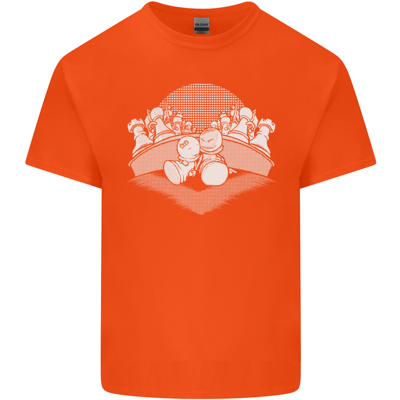 Chess Pieces Player Playing Kids T-Shirt Childrens Orange