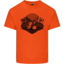 Chess Pieces Player Playing Kids T-Shirt Childrens Orange