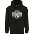 Chess Pieces Player Playing Mens 80% Cotton Hoodie Black