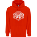 Chess Pieces Player Playing Mens 80% Cotton Hoodie Bright Red