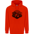 Chess Pieces Player Playing Mens 80% Cotton Hoodie Bright Red