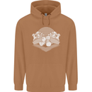 Chess Pieces Player Playing Mens 80% Cotton Hoodie Caramel Latte