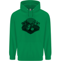 Chess Pieces Player Playing Mens 80% Cotton Hoodie Irish Green