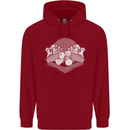 Chess Pieces Player Playing Mens 80% Cotton Hoodie Red