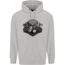 Chess Pieces Player Playing Mens 80% Cotton Hoodie Sports Grey