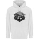 Chess Pieces Player Playing Mens 80% Cotton Hoodie White