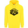 Chess Pieces Player Playing Mens 80% Cotton Hoodie Yellow