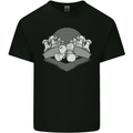 Chess Pieces Player Playing Mens Cotton T-Shirt Tee Top Black