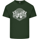 Chess Pieces Player Playing Mens Cotton T-Shirt Tee Top Forest Green