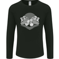 Chess Pieces Player Playing Mens Long Sleeve T-Shirt Black