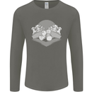 Chess Pieces Player Playing Mens Long Sleeve T-Shirt Charcoal