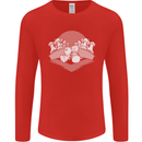 Chess Pieces Player Playing Mens Long Sleeve T-Shirt Red