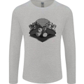 Chess Pieces Player Playing Mens Long Sleeve T-Shirt Sports Grey