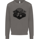 Chess Pieces Player Playing Mens Sweatshirt Jumper Charcoal