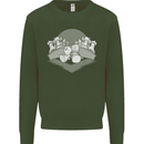 Chess Pieces Player Playing Mens Sweatshirt Jumper Forest Green