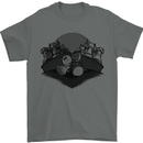 Chess Pieces Player Playing Mens T-Shirt Cotton Gildan Charcoal