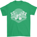 Chess Pieces Player Playing Mens T-Shirt Cotton Gildan Irish Green