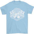 Chess Pieces Player Playing Mens T-Shirt Cotton Gildan Light Blue