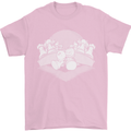 Chess Pieces Player Playing Mens T-Shirt Cotton Gildan Light Pink