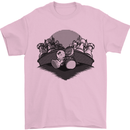 Chess Pieces Player Playing Mens T-Shirt Cotton Gildan Light Pink