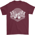 Chess Pieces Player Playing Mens T-Shirt Cotton Gildan Maroon