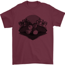 Chess Pieces Player Playing Mens T-Shirt Cotton Gildan Maroon
