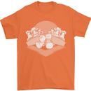 Chess Pieces Player Playing Mens T-Shirt Cotton Gildan Orange