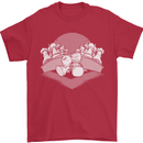 Chess Pieces Player Playing Mens T-Shirt Cotton Gildan Red