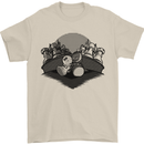 Chess Pieces Player Playing Mens T-Shirt Cotton Gildan Sand