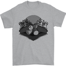 Chess Pieces Player Playing Mens T-Shirt Cotton Gildan Sports Grey