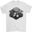 Chess Pieces Player Playing Mens T-Shirt Cotton Gildan White