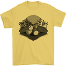 Chess Pieces Player Playing Mens T-Shirt Cotton Gildan Yellow