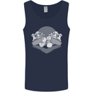 Chess Pieces Player Playing Mens Vest Tank Top Navy Blue