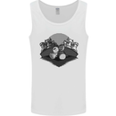 Chess Pieces Player Playing Mens Vest Tank Top White