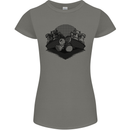 Chess Pieces Player Playing Womens Petite Cut T-Shirt Charcoal