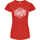 Chess Pieces Player Playing Womens Petite Cut T-Shirt Red