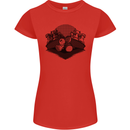 Chess Pieces Player Playing Womens Petite Cut T-Shirt Red