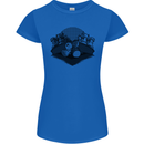 Chess Pieces Player Playing Womens Petite Cut T-Shirt Royal Blue
