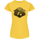 Chess Pieces Player Playing Womens Petite Cut T-Shirt Yellow