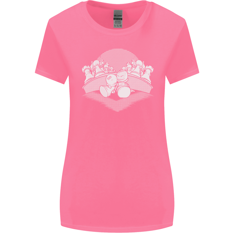 Chess Pieces Player Playing Womens Wider Cut T-Shirt Azalea