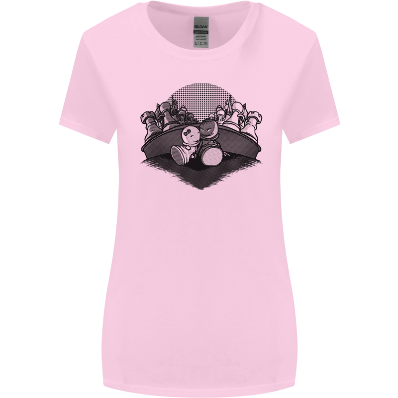Chess Pieces Player Playing Womens Wider Cut T-Shirt Light Pink