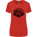Chess Pieces Player Playing Womens Wider Cut T-Shirt Red