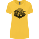 Chess Pieces Player Playing Womens Wider Cut T-Shirt Yellow