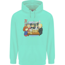 Chibi Anime Friends Drinking Beer Childrens Kids Hoodie Peppermint